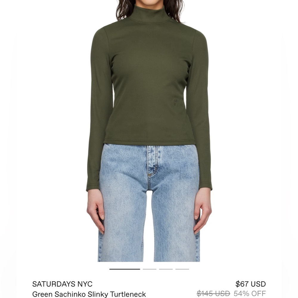 SATURDAYS NYC Black Sachinko Slinky Turtleneck New